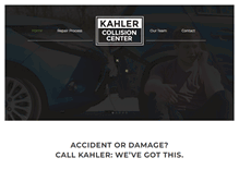 Tablet Screenshot of kahlercollision.com